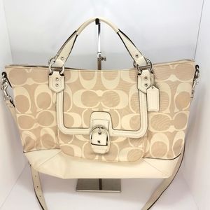 FLAWLESS Coach Campbell Signature Izzy Ivory Hand/Shoulder Bag P40‎